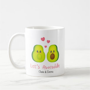 Let’s Avocuddle – Custom Avocado Couple Names Coffee Mug
