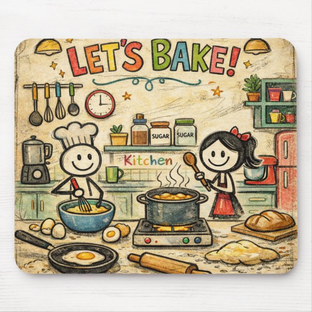 Let’s Bake! Kitchen Mousepad (Front)