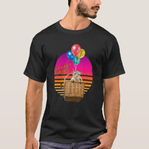 Let S Be Weird Cat In A Flying Basket And Balloons T-Shirt
