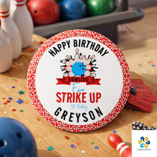 Let’s Bowl! Fun Kids 5th Birthday Party Bowling 3 Inch Round Button