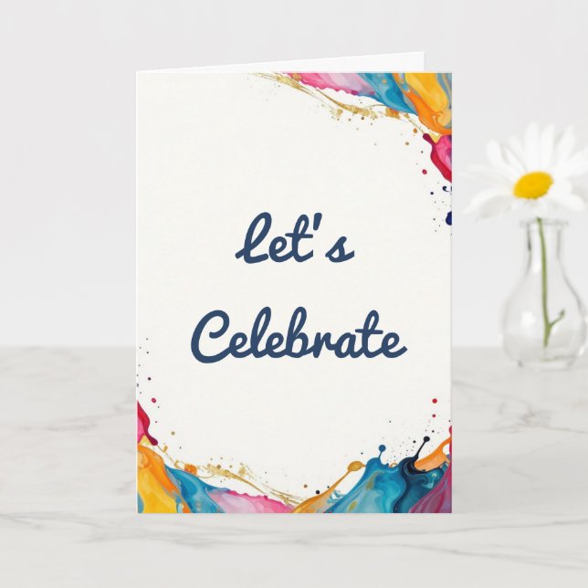 Let’s Celebrate Greeting Card  (Small Plant)