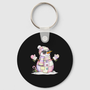 Let’s Chill Snowman Christmas Coffee Cute Holiday  Keychain