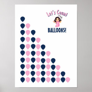 Let’s Count Balloons! Colourful Numbers Learning Poster