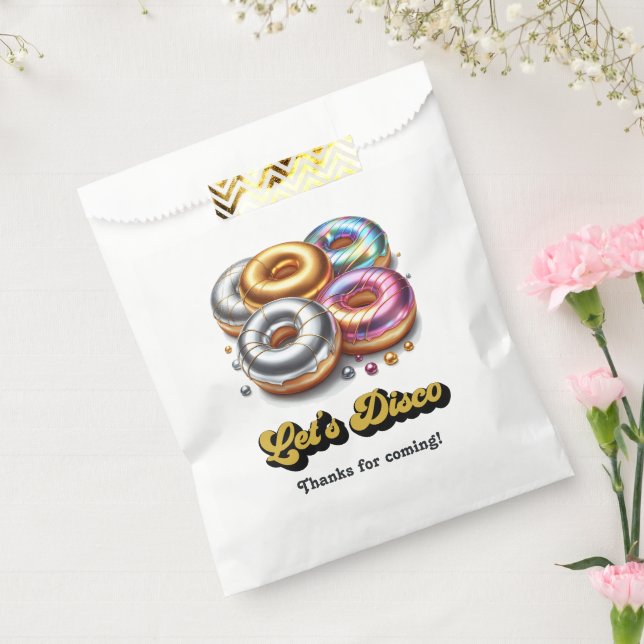 Let’s Disco Metallic Doughnut Birthday Party Favour Bag (Sealed)