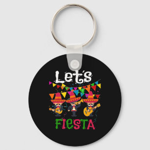 Let´s Fiesta Funny Cinco De Mayo Mexican Mariachi Keychain