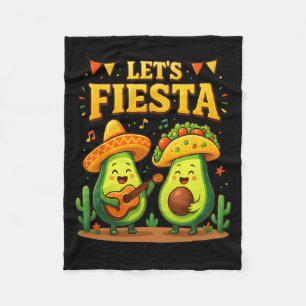 Let’s Fiesta Mexican Cinco De Mayo Avocado Tacos D Fleece Blanket