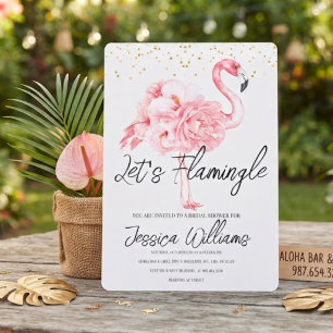 Let’s Flamingle! Tropical Bridal Shower Bash Invitation