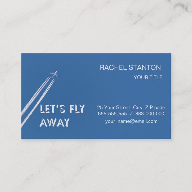 Let’s fly away business card (Front)