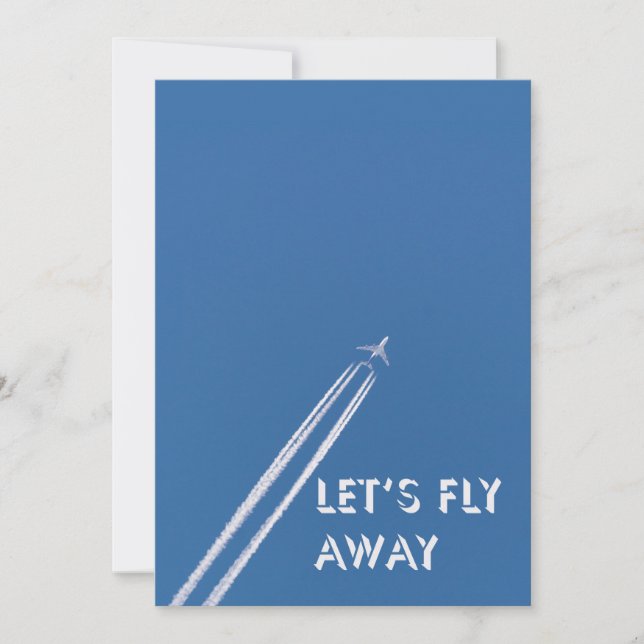 Let’s fly away invitation (Front)