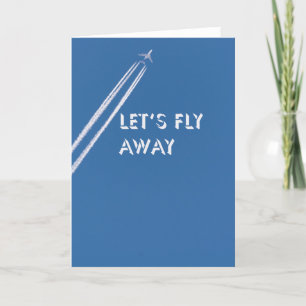 Let’s fly away thank you card
