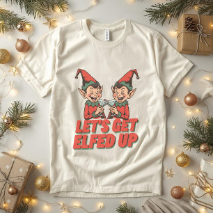 Let’s Get Elfed Up – Funny Adult Christmas Tri-Blend Shirt
