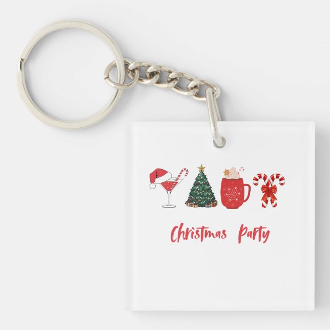 Let’s Get Jolly – Funny Christmas Party Keychain (Front)