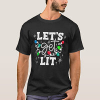 Let s Get Lit Drinking Santa Hat Christmas Lights