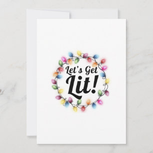 Let’s Get Lit! – Festive Christmas Lights Design Holiday Card