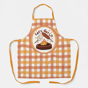 Let’s Get Lit Firepit – Cute Marshmallow & Hot Dog Apron