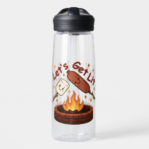 Let’s Get Lit Firepit – Cute Marshmallow & Hot Dog Water Bottle