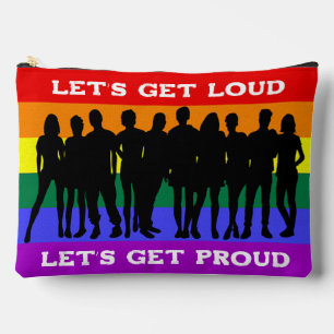 Let’s Get Loud, Let’s Get Proud LGBTQ Pride Accessory Pouch