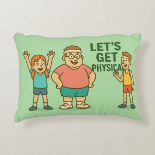  Let’s Get Physical – Funny Retro Fitness pillow