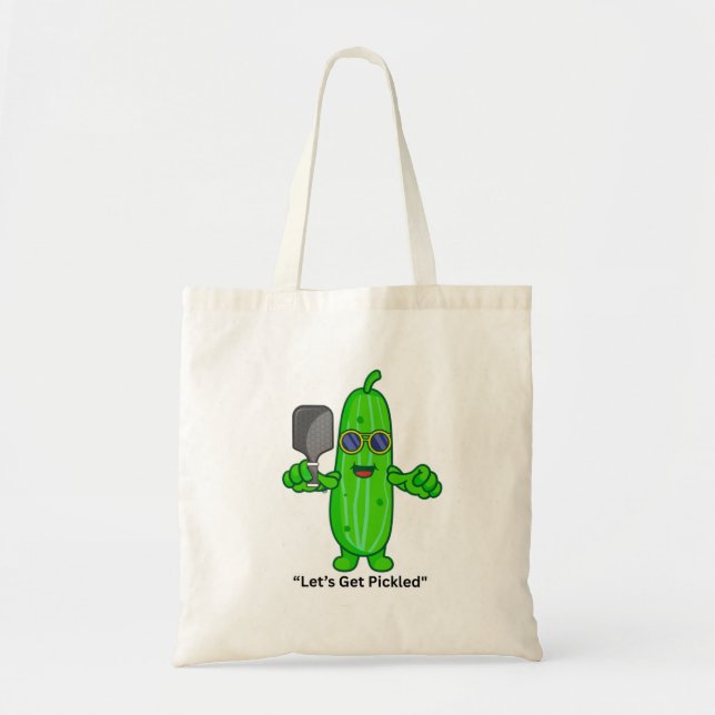 Let’s Get Pickled | Funny Pickleball Player Gift  Tote Bag (Front)