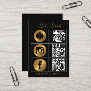 Let’s Get Social Modern QR Code Business Card
