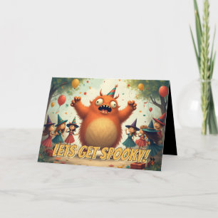 Let’s Get Spooky – Cute Monster Party Fun Card