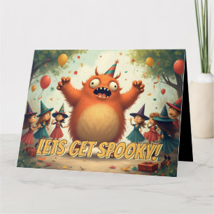 Let’s Get Spooky – Cute Monster Party Fun Card
