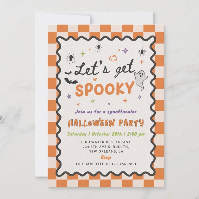Let’s Get Spooky Halloween Party Invitation (Front)