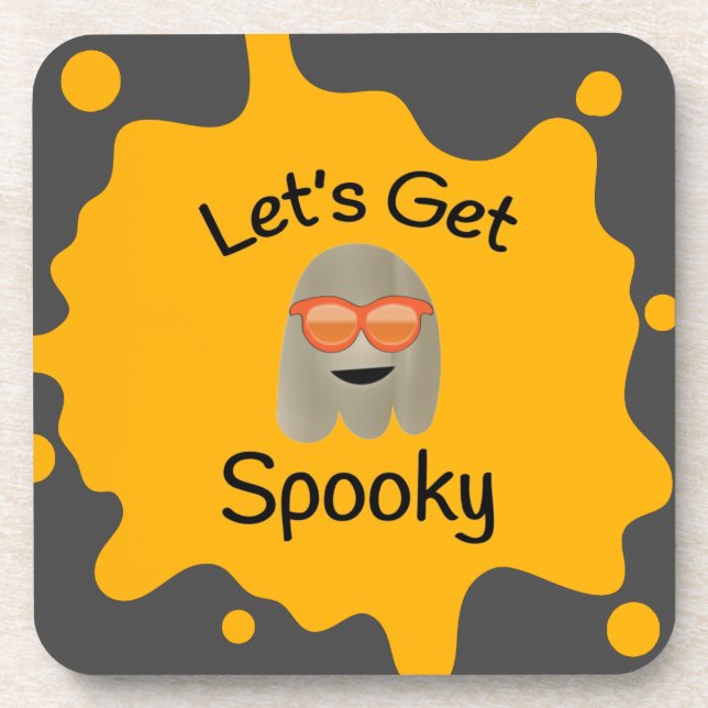 Let’s Get Spooky Hard Plastic Coaster (Front)