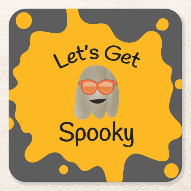 Let’s Get Spooky Paper Coaster (Front)