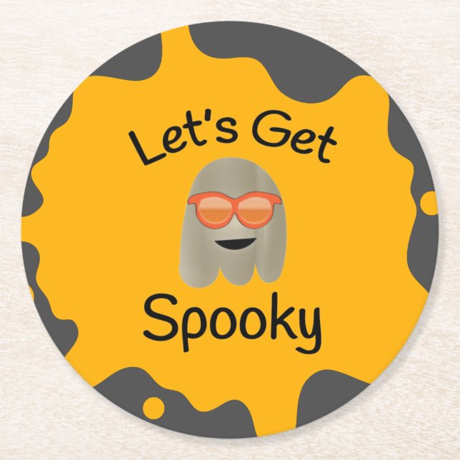 Let’s Get Spooky Paper Coaster (Front)