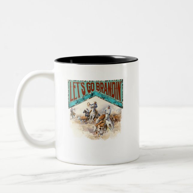 Let’s Go Brandin Western Two-Tone Coffee Mug (Left)