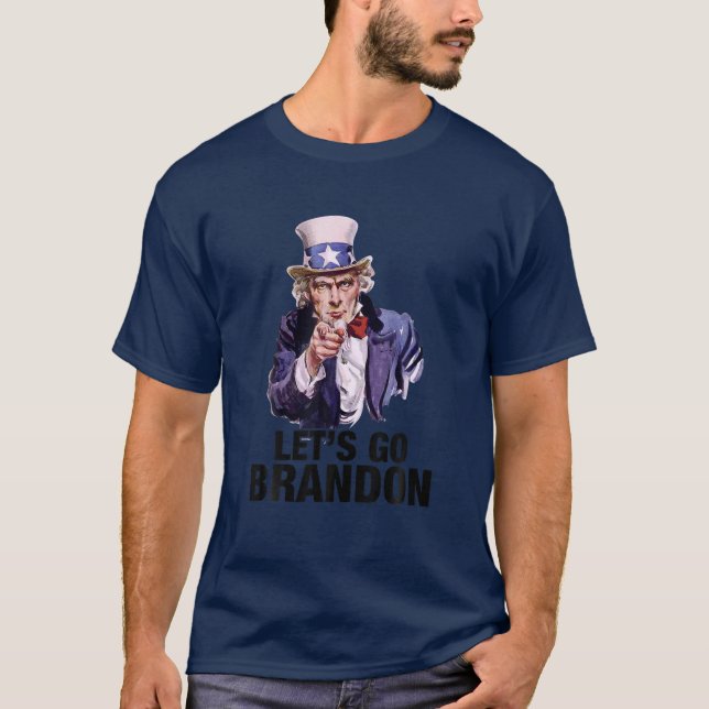 Let’S Go Brandon Conservative US Flag Gift T-Shirt (Front)