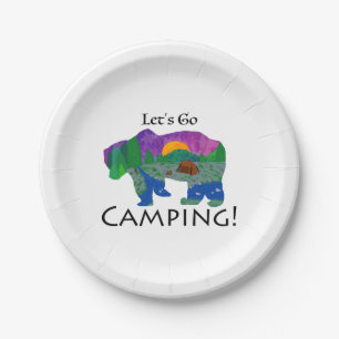 Let’s Go Camping Paper Plate