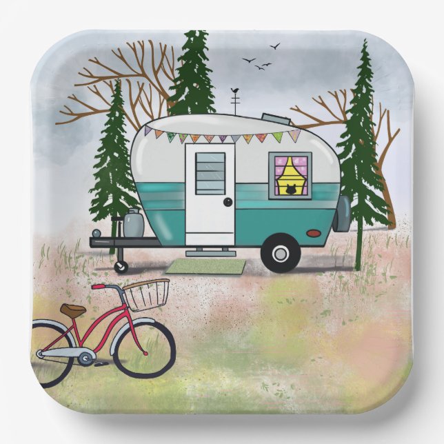 Let’s Go Camping Paper Plate (Front)