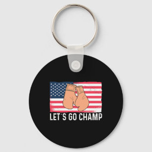 Let´s Go Champ Kickboxing Boxing Sports Fighter Keychain