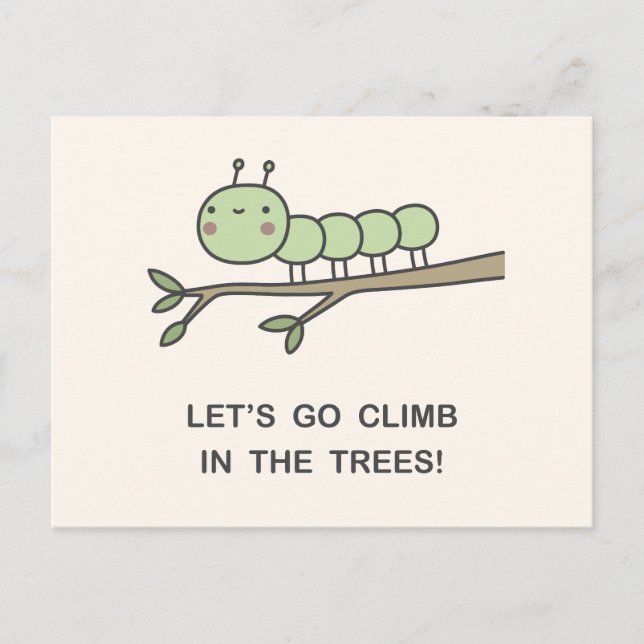 Let’s Go Climb In The Trees! Invitation Postcard (Front)