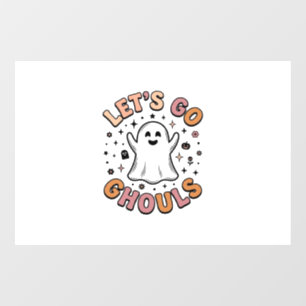 Let’s Go Ghouls Cute Halloween Ghost Window Cling