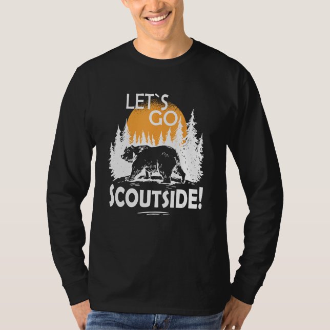 Let`s Go Scoutside Cub Master Scouting T-Shirt (Front)