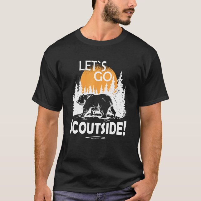 Let`s Go Scoutside Cub Master Scouting T-Shirt (Front)