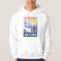 Let’s Go Skiing Vintage Print