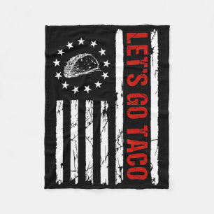 Let’s Go Taco – Always Chickens Out Funny Food Men Fleece Blanket