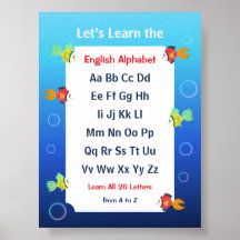 Let’s Learn the ABCs Poster for Kids