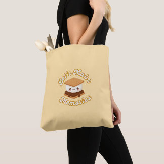 Let’s Make S’more-memories Funny Cute Valentine’s  Tote Bag