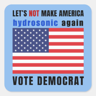 Let’s not make America hydrosonic again Square Sticker