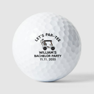Let’s Par-Tee Bachelor Party Favor   Custom Name Golf Balls