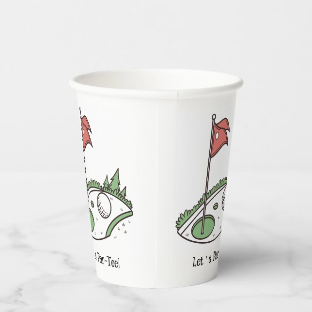 Let’s Par-Tee! Golf League Party Paper Cups (Right)