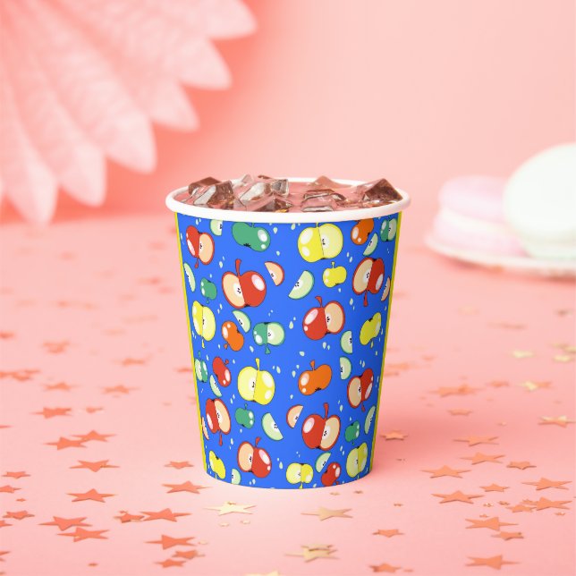 Let’s Party Started – Pop Apple on Blue Paper Cups (Insitu)