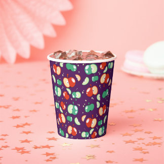 Let’s Party Started – Pop Apple on Purple Paper Cups