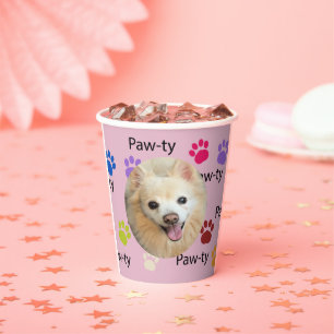 Let’s Paw-ty! Dog birthday party bash Paper Cups