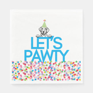 “Let’s PAWTY” Labrador Party Luncheon Napkins